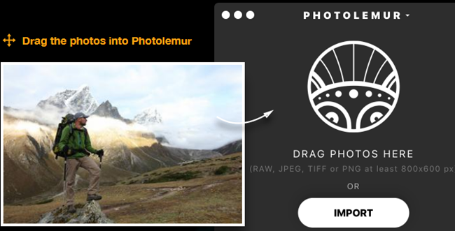 Photolemur - Drag and Drop Feature