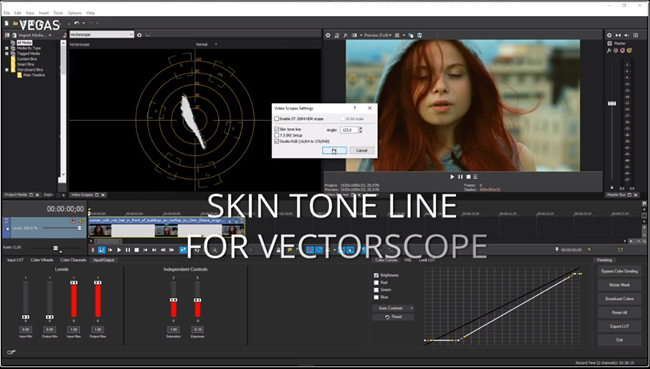 Skin Tone Line for Vectorscope