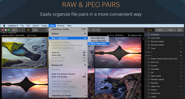 RAW and JPEG Pairs