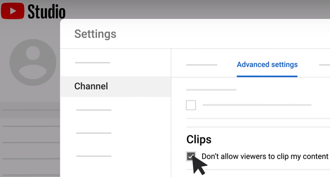 Do Not Allow Viewers to Clip Video Content on YouTube