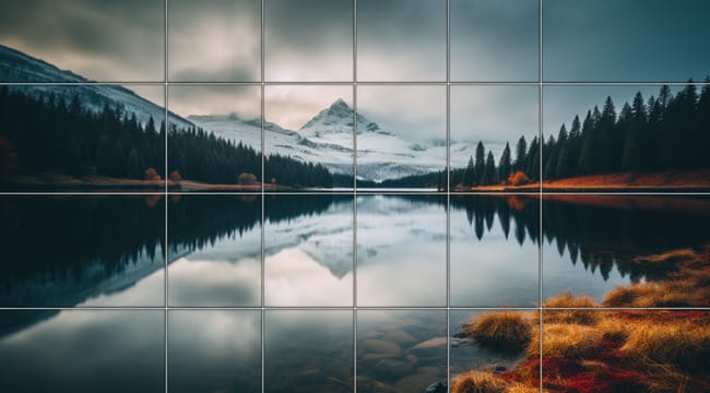 Perfectly Aligned Grid Overlay on a Captivating Photo
