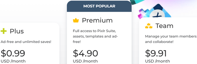 Pixlr Pricing