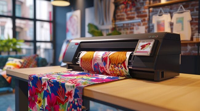 A Compact DTF Printer Printing on Fabrics in a Small Business Setting