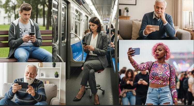 Visual representation of DreameShort's three main user groups - commuters, professionals, and students