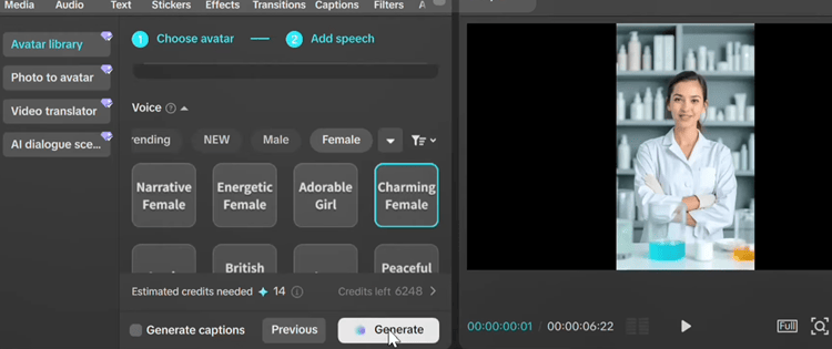 CapCut AI's One-Click Video Generation